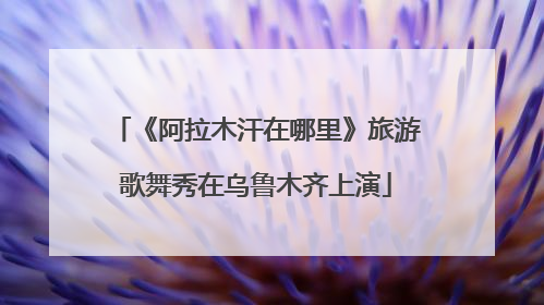 《阿拉木汗在哪里》旅游歌舞秀在乌鲁木齐上演