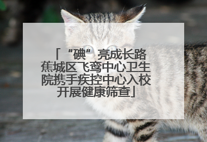“碘”亮成长路 蕉城区飞鸾中心卫生院携手疾控中心入校开展健康筛查