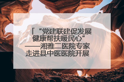 “党建联建促发展 健康帮扶暖民心”——湘雅二医院专家走进县中医医院开展健康帮扶活动