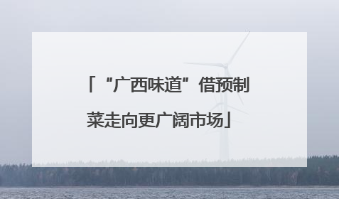 “广西味道”借预制菜走向更广阔市场