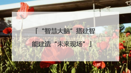“智慧大脑”搭建智能建造“未来现场”