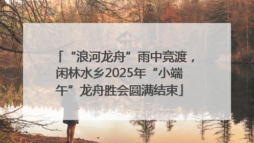 “浪河龙舟”雨中竞渡，闲林水乡2025年“小端午”龙舟胜会圆满结束