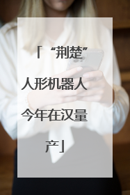 “荆楚”人形机器人今年在汉量产