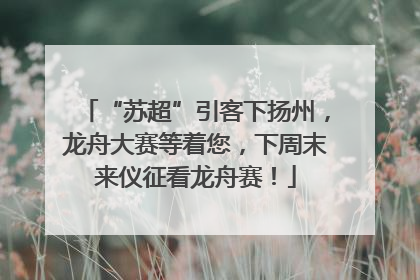 “苏超”引客下扬州，龙舟大赛等着您，下周末来仪征看龙舟赛！