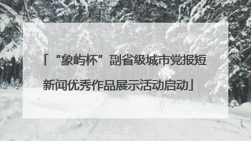 “象屿杯”副省级城市党报短新闻优秀作品展示活动启动