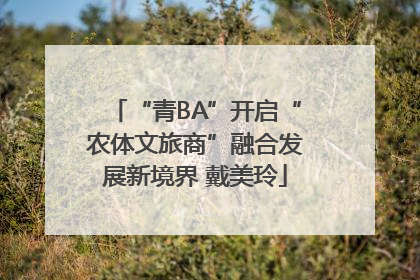 “青BA”开启“农体文旅商”融合发展新境界 戴美玲