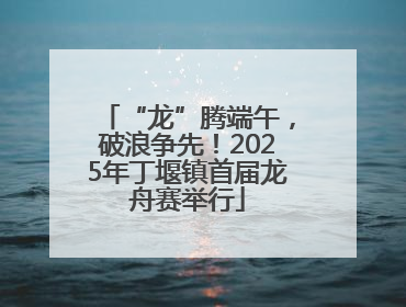 “龙”腾端午，破浪争先！2025年丁堰镇首届龙舟赛举行