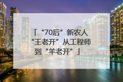 “70后”新农人“王老开”从工程师到“羊老开”