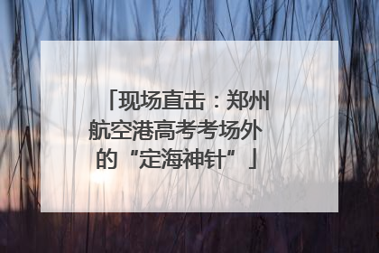 现场直击：郑州航空港高考考场外的“定海神针”