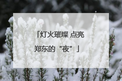 灯火璀璨 点亮郑东的“夜”