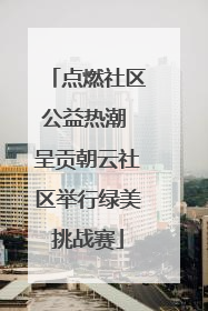 点燃社区公益热潮 呈贡朝云社区举行绿美挑战赛