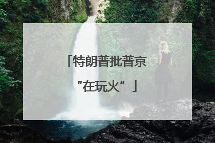 特朗普批普京“在玩火”
