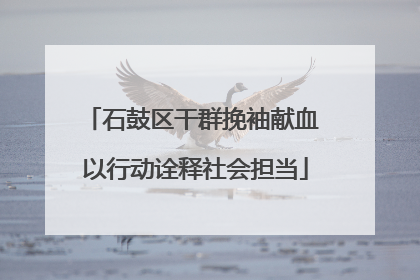 石鼓区干群挽袖献血 以行动诠释社会担当