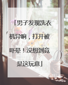 男子发现洗衣机异响，打开被吓晕！没想到竟是这玩意