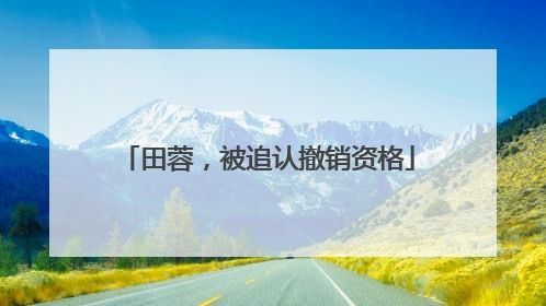 田蓉，被追认撤销资格