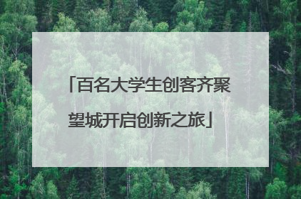 百名大学生创客齐聚望城开启创新之旅