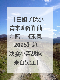 白娘子携小青来助阵许仙夺冠，《乘风2025》总决赛小青战袍来自吴江
