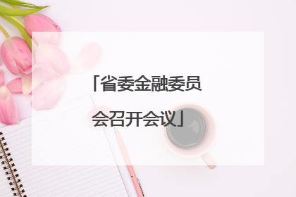 省委金融委员会召开会议