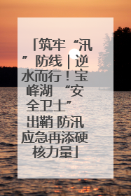 筑牢“汛”防线｜逆水而行！宝峰湖 “安全卫士” 出鞘 防汛应急再添硬核力量