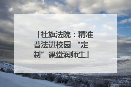 社旗法院：精准普法进校园 “定制”课堂润师生