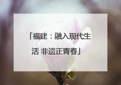 福建：融入现代生活 非遗正青春