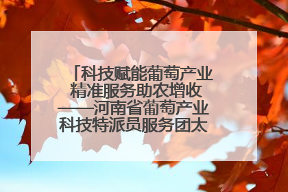 科技赋能葡萄产业 精准服务助农增收——河南省葡萄产业科技特派员服务团太康县科技服务纪实