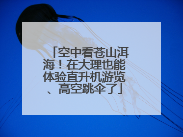 空中看苍山洱海！在大理也能体验直升机游览、高空跳伞了