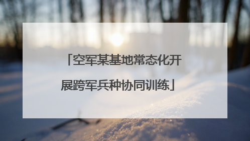 空军某基地常态化开展跨军兵种协同训练