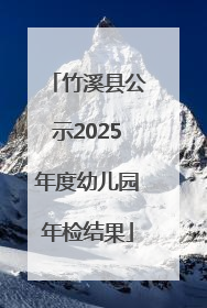 竹溪县公示2025年度幼儿园年检结果