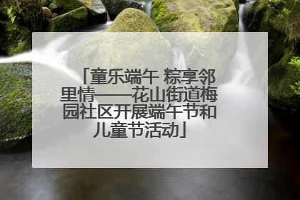 童乐端午 粽享邻里情——花山街道梅园社区开展端午节和儿童节活动