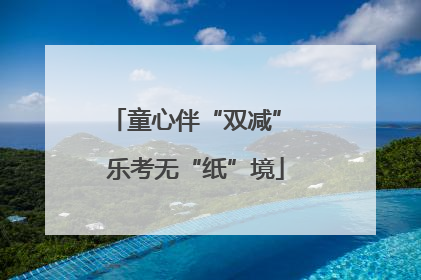 童心伴“双减” 乐考无“纸”境