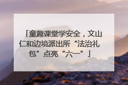 童趣课堂学安全，文山仁和边境派出所“法治礼包”点亮“六一”