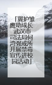 翼护雏鹰助成长 武汉市司法局何湾强戒所开展禁毒宣传进校园活动