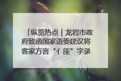 纵览热点｜龙岩市政府致函国家语委建议将客家方言“亻厓”字录入《新华字典》引发热议，当地回应