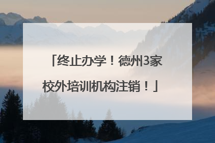 终止办学！德州3家校外培训机构注销！