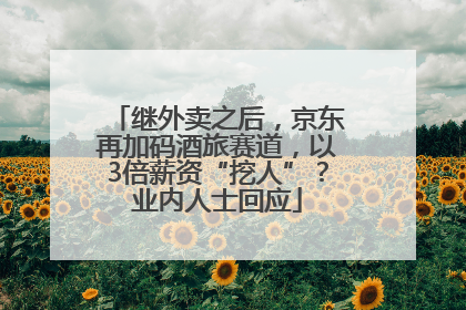 继外卖之后，京东再加码酒旅赛道，以3倍薪资“挖人”？业内人士回应