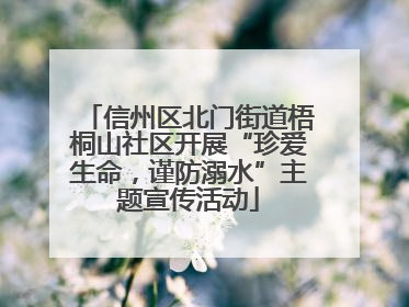 信州区北门街道梧桐山社区开展“珍爱生命，谨防溺水”主题宣传活动