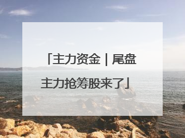 主力资金｜尾盘主力抢筹股来了