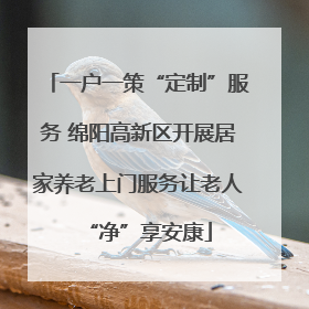一户一策“定制”服务 绵阳高新区开展居家养老上门服务让老人“净”享安康
