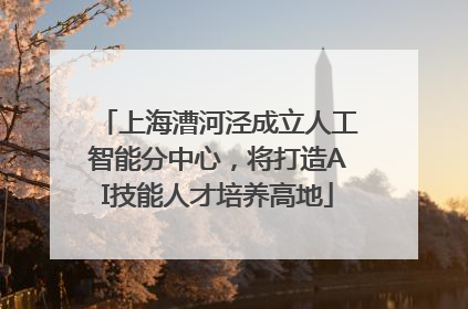 上海漕河泾成立人工智能分中心，将打造AI技能人才培养高地