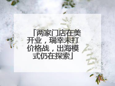 两家门店在美开业，瑞幸未打价格战，出海模式仍在探索