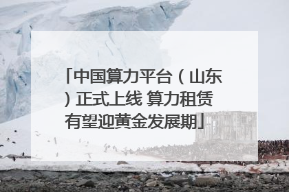 中国算力平台（山东）正式上线 算力租赁有望迎黄金发展期