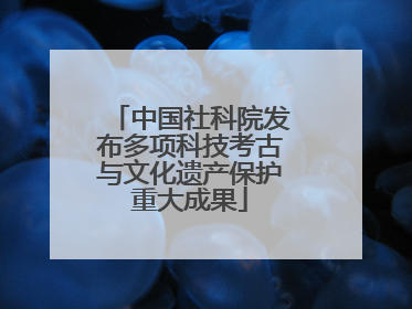 中国社科院发布多项科技考古与文化遗产保护重大成果
