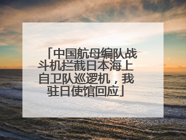 中国航母编队战斗机拦截日本海上自卫队巡逻机，我驻日使馆回应