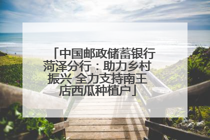 中国邮政储蓄银行菏泽分行：助力乡村振兴 全力支持南王店西瓜种植户