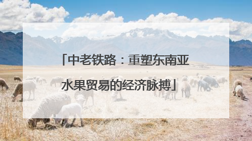 中老铁路：重塑东南亚水果贸易的经济脉搏