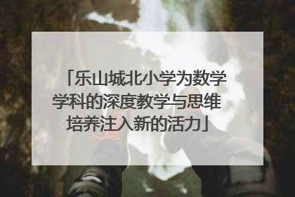 乐山城北小学为数学学科的深度教学与思维培养注入新的活力