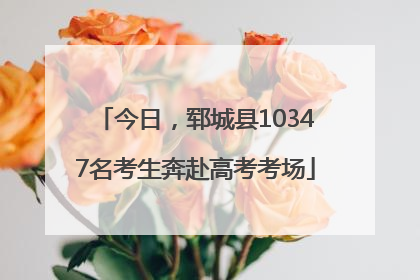 今日，郓城县10347名考生奔赴高考考场