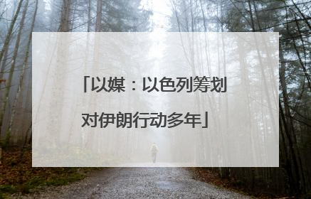 以媒：以色列筹划对伊朗行动多年