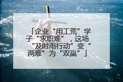 企业“用工荒”学子“求职难”，这场“及时雨行动”变“两难”为“双赢”